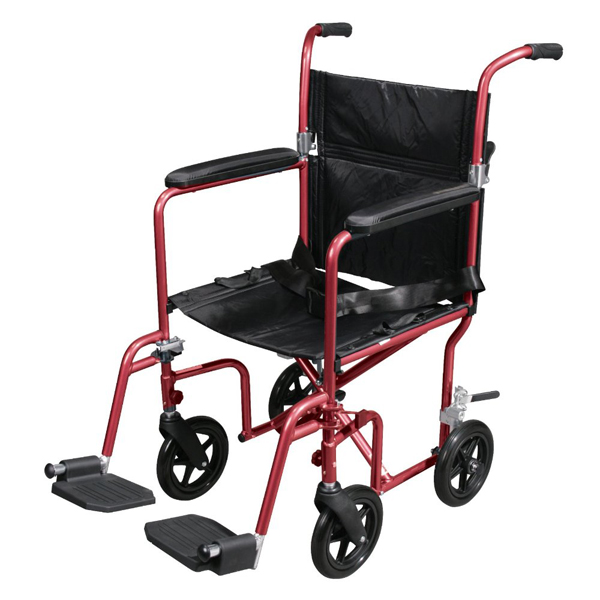 Flyweight Lightweight Transport Wheelchair with Removable Wheels - Click Image to Close